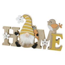 Decor din lemn Home cu spiridus 22x12 CM
