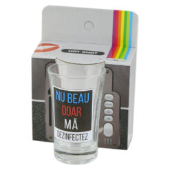 Pahar shot 35 ml "Nu beau...", in ambalaj decorativ