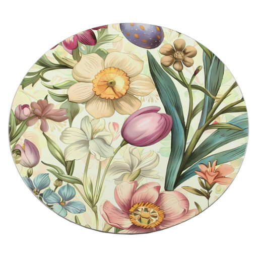 Tava rotunda din plastic 33 CM, Flori mix