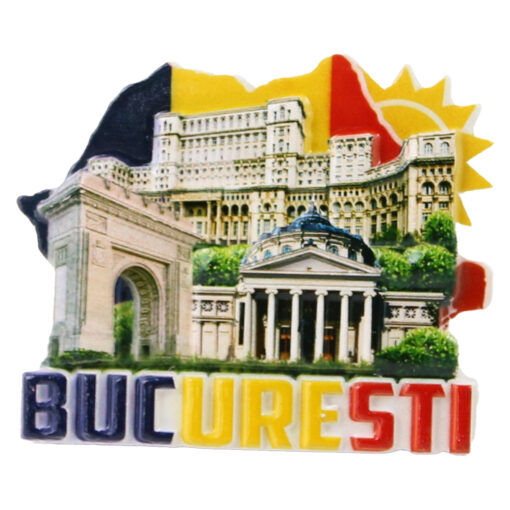 Magnet frigider din rasina 7x5.5 CM, Romania, Bucuresti