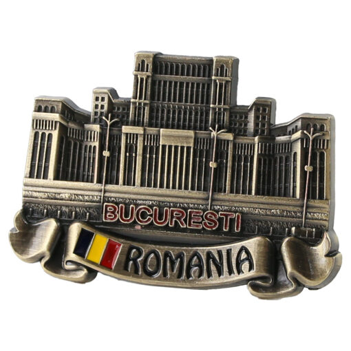 Magnet frigider din metal 5x9 CM, Romania, Bucuresti, Palatul Parlamentului