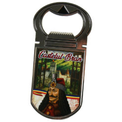 Desfacator sticle cu magnet "Castelul Bran", 4x9 CM