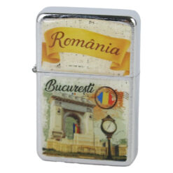 Bricheta metalica "Romania", Bucuresti, 4x6 CM