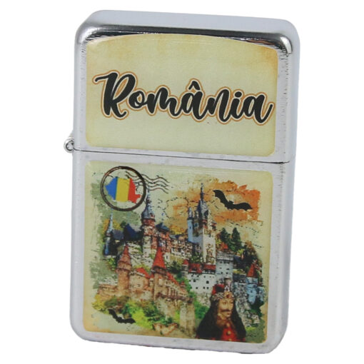 Bricheta metalica "Romania", Castele, 4x6 CM