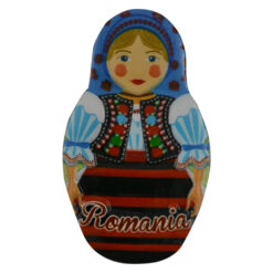Magnet de frigider din rasina Port popular Romania 8 CM