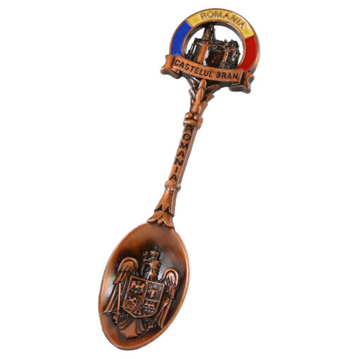 Magnet frigider Lingurita "Romania/Castelul Bran", din metal 3x11 CM