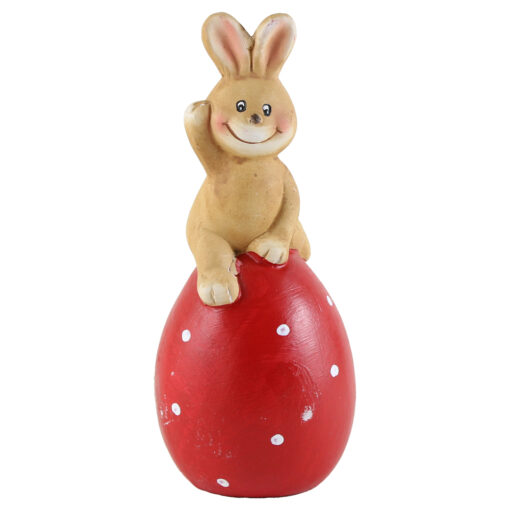 Figurina Iepuras de Paste cu oua din ceramica 22 CM