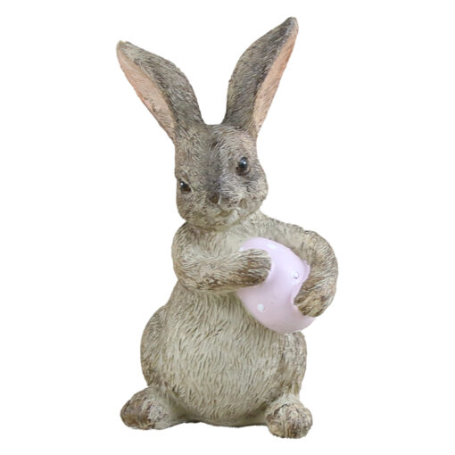 Figurina Iepuras din rasina, cu ou 10 CM