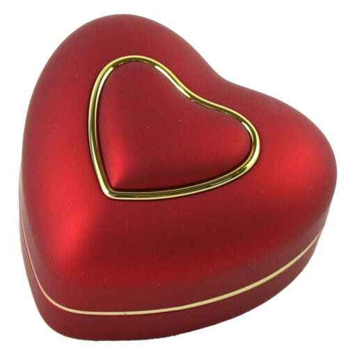 Cutie de cadou pentru inel cu led, Inima, 7.5x7.5 CM, din plastic