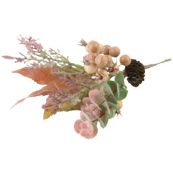 Pick decor Toamna cu con de brad si bobite, 24 CM