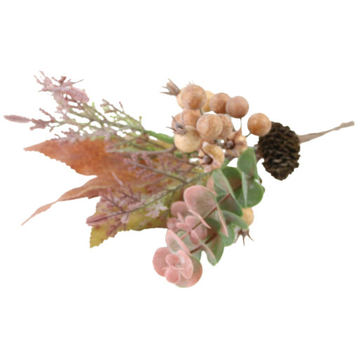 Pick decor Toamna cu con de brad si bobite, 24 CM