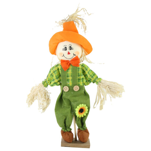 Decor toamna Sperietoare din paie si textil 44 CM, cu suport