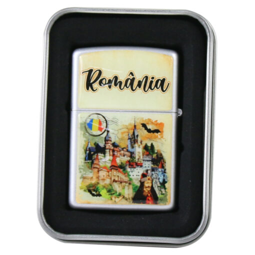 Bricheta metalica "Romania", Castele, 4x5.5 CM