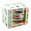 Cana ceramica 300 ml "Mama energica", in cutie decorativa - Funny Mug