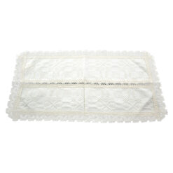 Fata de masa artizanat din bumbac 45x25 CM Crem
