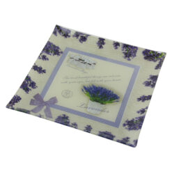 Platou servire din sticla 25 CM, Lavender