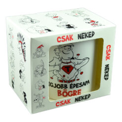 Cana ceramica 300 ml "Legjobb edesapa bogre", in cutie decorativa - Funny Mug