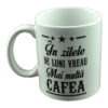 Cana ceramica Boss Mug 300 ml "In zilele de luni vreau de mai multa cafea", in cutie decorativa