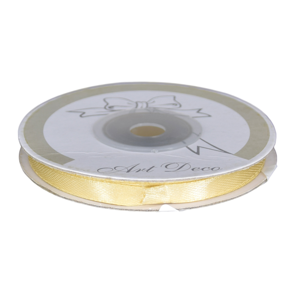 Rola panglica satin Nisipiu 6 mm x 25 m, Art Deco