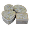 Set 4 cutii pentru bijuterii realizate din carton - Design Floral
