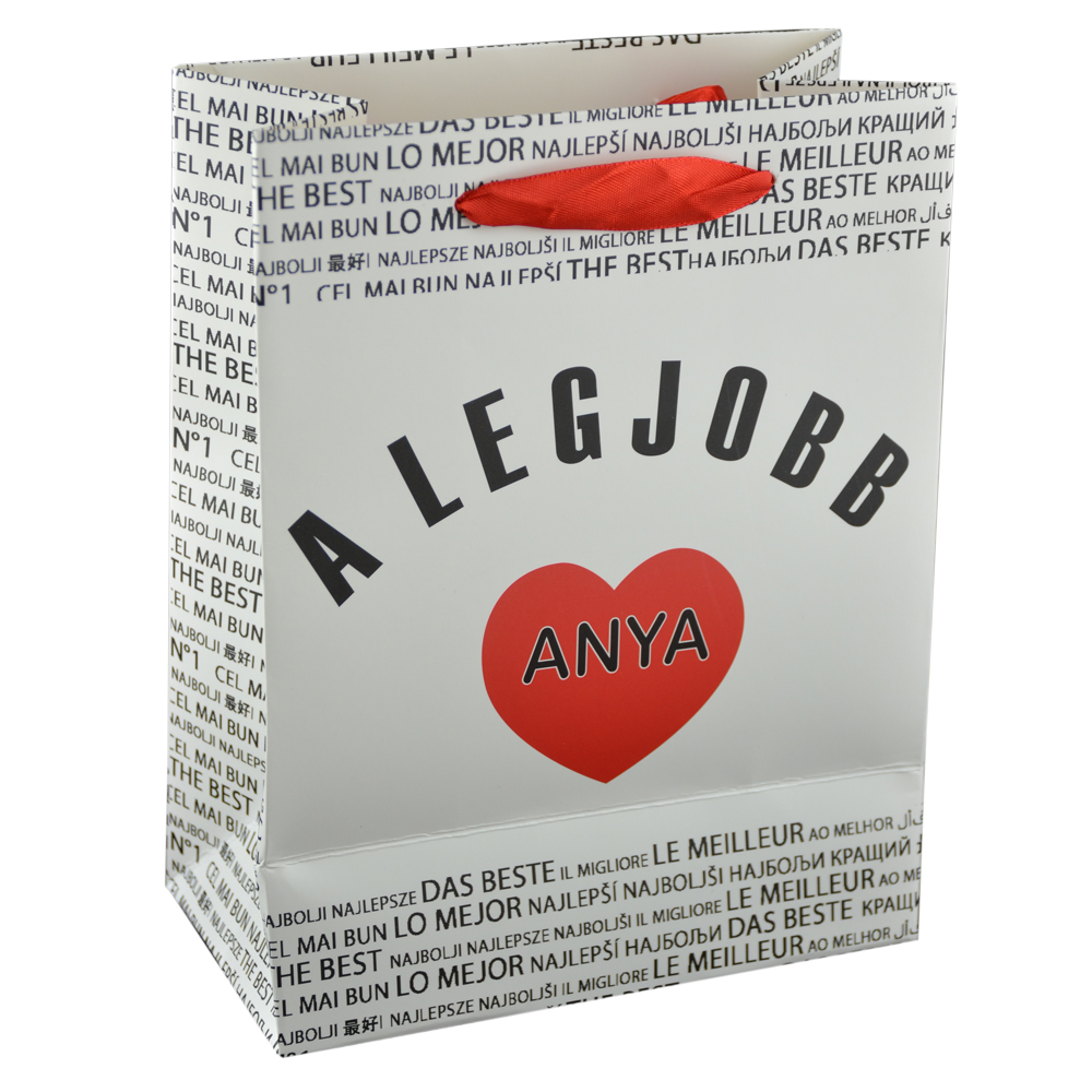 Punga cadou din hartie laminata 18x23 CM - A legjobb anya/The best mom - imagine 3