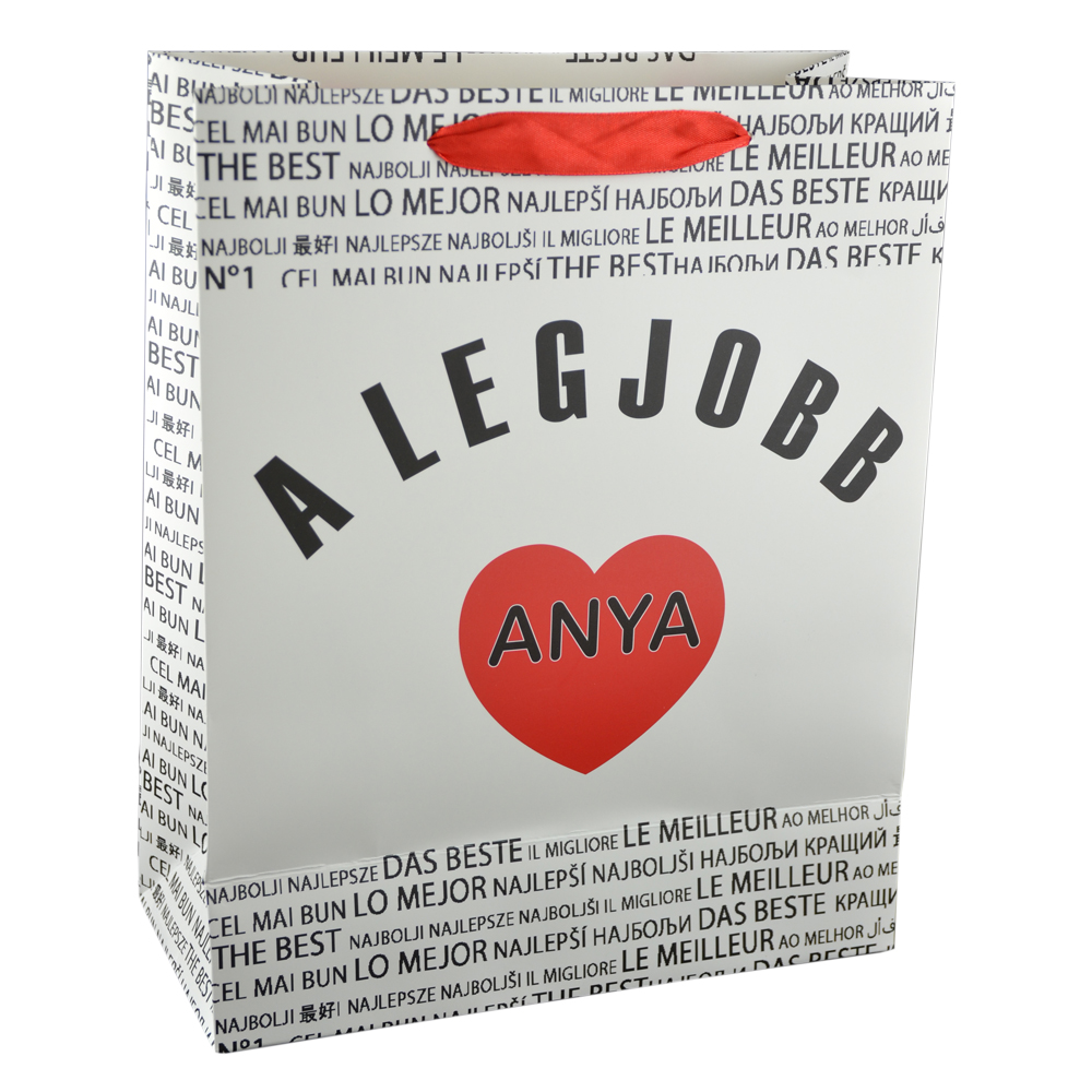 Punga cadou din hartie laminata 26x32 CM - A legjobb anya/The best mom - imagine 3