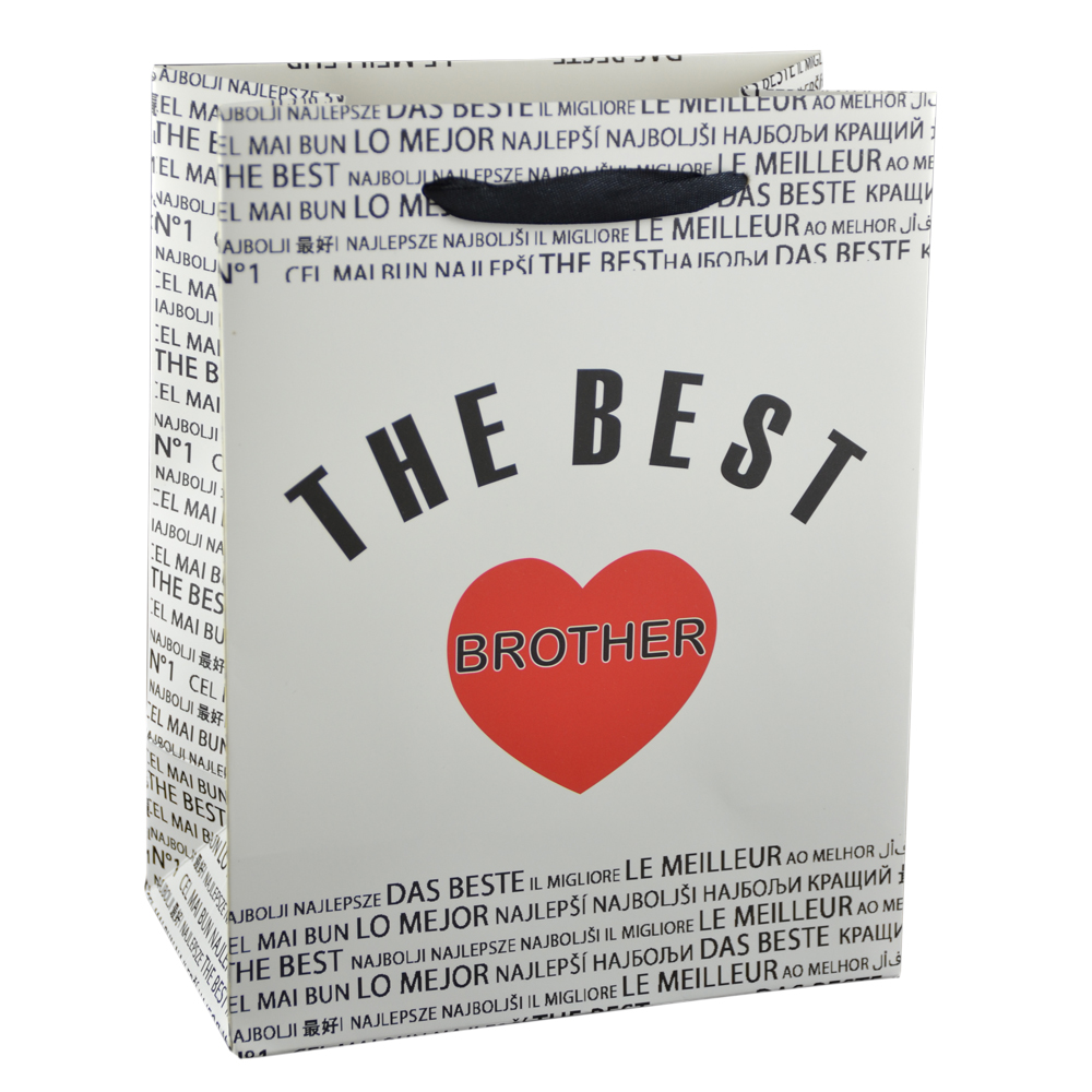 Punga cadou din hartie laminata 18x23 CM - A legjobb testver/The best brother - imagine 6