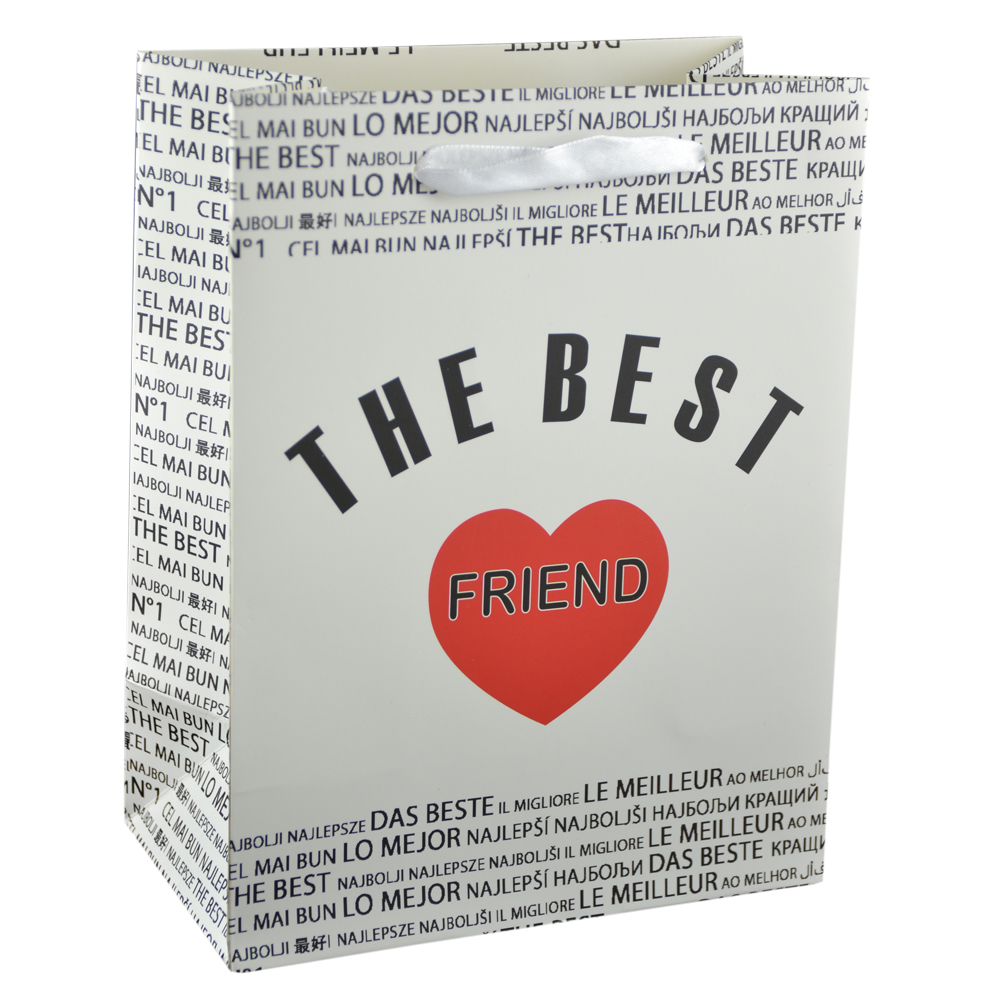 Punga cadou din hartie laminata 18x23CM - A legjobb barat/The best friend - imagine 2