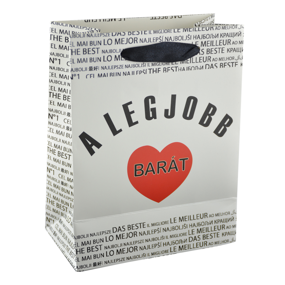 Punga cadou din hartie laminata 18x23CM - A legjobb barat/The best friend - imagine 5