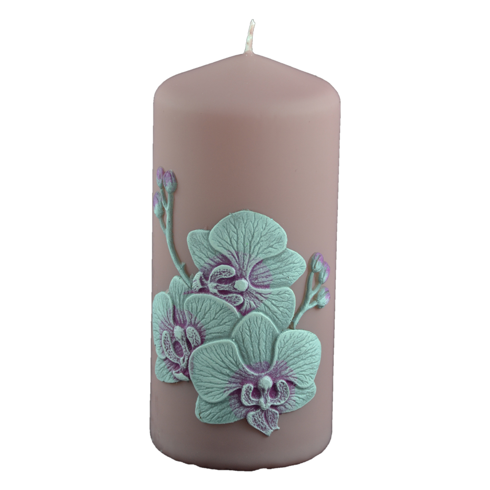 Lumanare cilindrica - Design Orchid Velvet (Model 1)