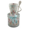 Cana cu lingurtia realizata din ceramica in cutie cadou - Design Roses
