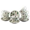 Set de 6 cesti cu farfurie 220 ml - Design Cactus