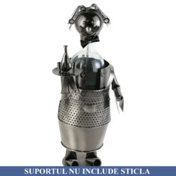 Suport sticla de vin, din metal Chelner 15x36 CM