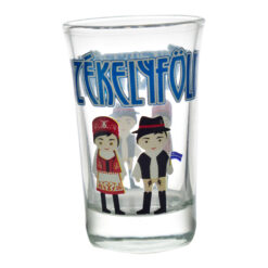 Pahar tip shot realizat din sticla - Design traditional Szekelyfold