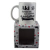 Cana Boss din ceramica 300 ml "Aki koran kel, az kutyat setaltat", in cutie decorativa