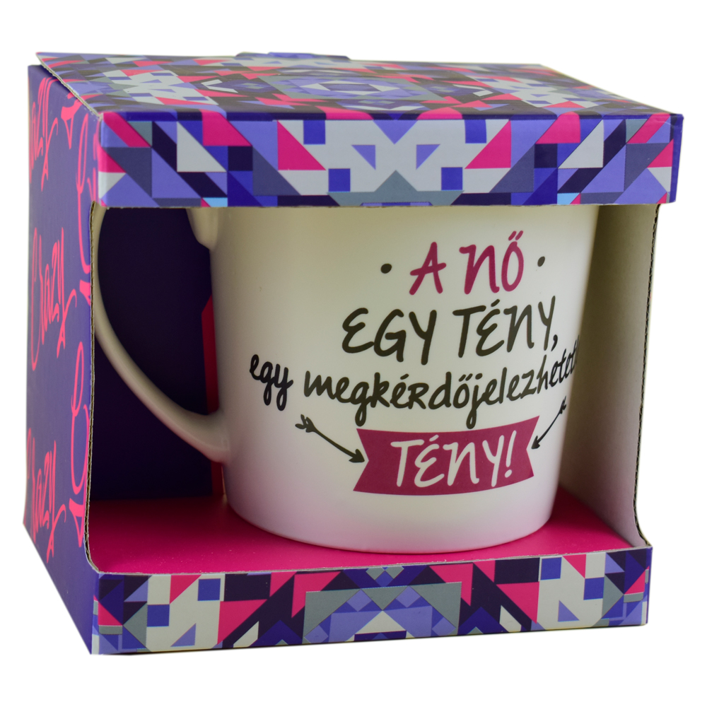 Cana Crazy Girl din ceramica 480 ml "A no egy teny..." - imagine 3