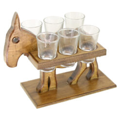 Suport Magar din lemn cu 6 pahare 24x12x20 CM