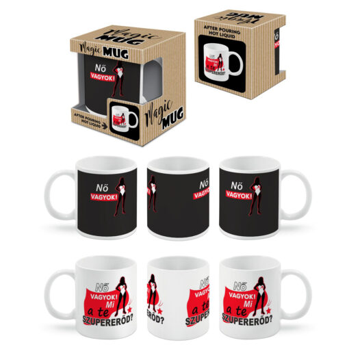 Cana termosensibila 300 ml "No vagyok..." - Magic Mug
