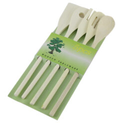 Set 5 ustensile bucatarie din lemn 30 CM, Wooden tableware