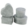 Set 4 cutii cadou 12/10/9/12 CM - Gri marmorat