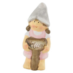 Figurina Fetita din ceramica cu tablita "Welcome" 12 CM