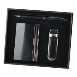 Set cadou pentru barbati, Portvizit cu pix si Stick memorie USB 8 GB