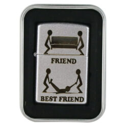 Bricheta metalica "Friend/Best Friend", 3.5x5.5 CM, Argintiu