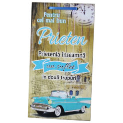 Tablou lemn personalizat "Pentru cel mai bun Prieten..." 15x27 CM