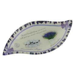 Platou servire din sticla 19x9 CM, Lavender