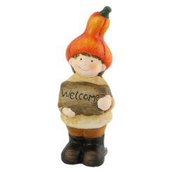 Figurina Copil din ceramica cu dovleac 17 CM "Welcome"