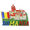Magnet de frigider din rasina 8x6 CM - Castelul Bran&Steagul Romaniei