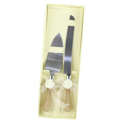 Set tacamuri tort nunta - Alb/natur