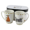 Set 2 cani din portelan 380 ml, "Classic Cats", in cutie decorativa