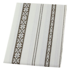 Fata de masa cu motiv traditional 140x180 CM, din bumbac, maro